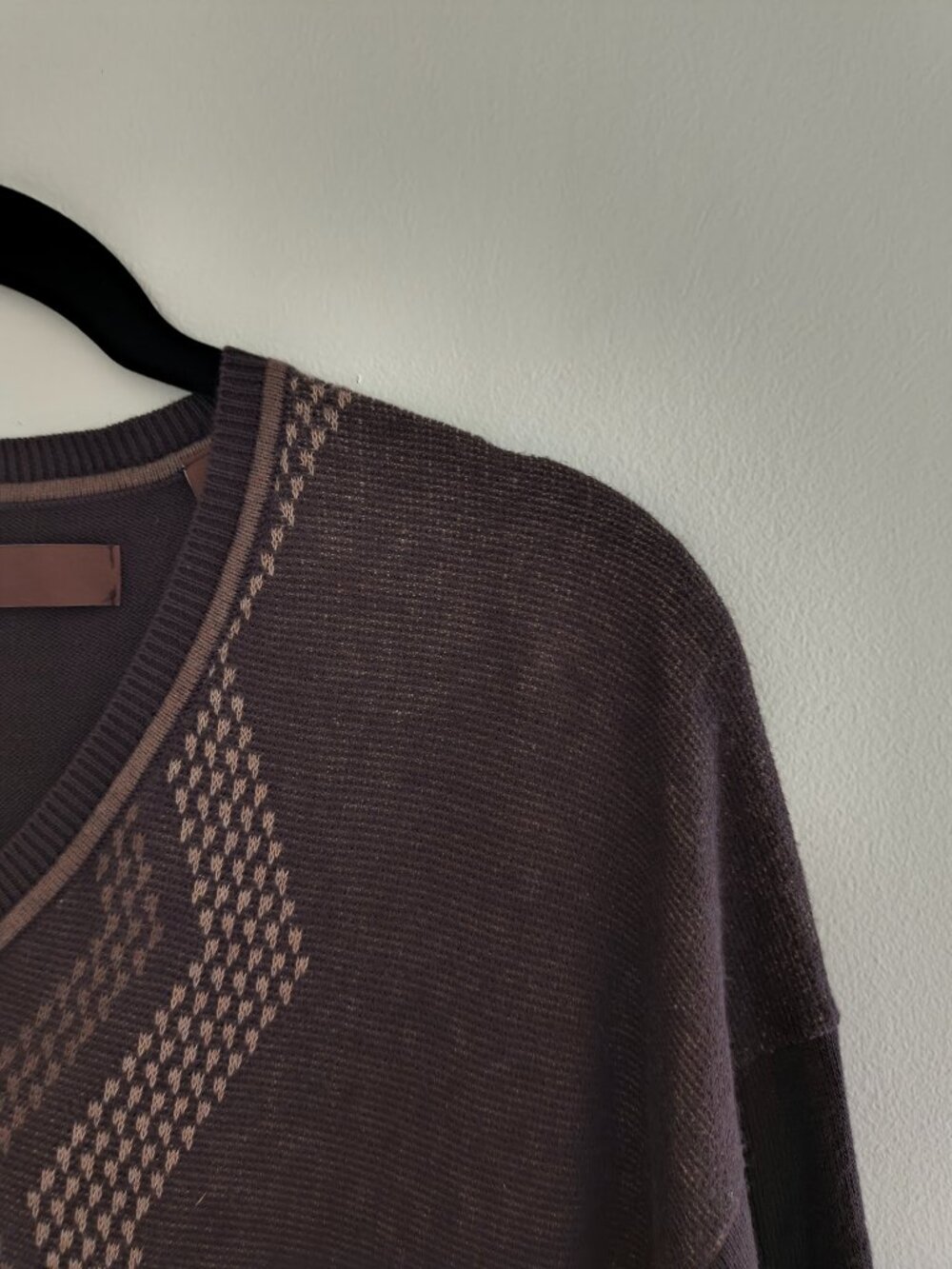 New Perry Ellis Brown Argyle Sweater